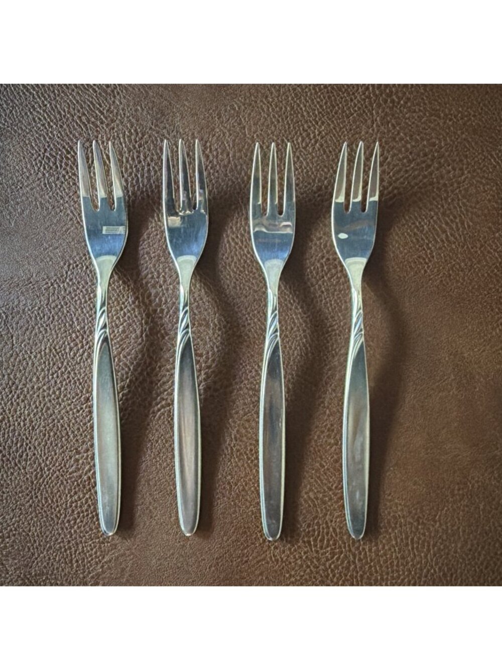 WMF Rom Silverplate Cake Dessert Forks 6 1/4" Germany Patent 90 Set of 4